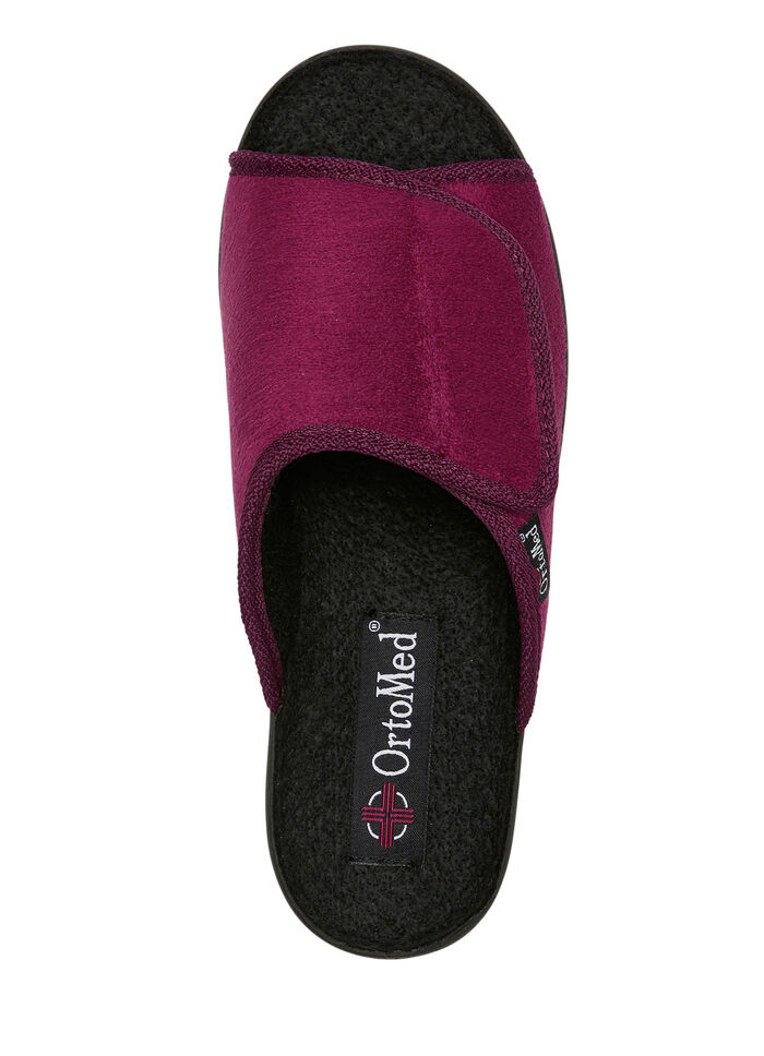 Slippers gemaakt van velours materiaal BORDEAUX