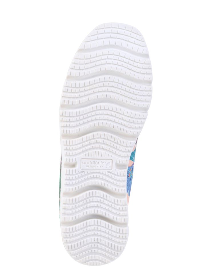 Waldl&auml;ufer pantoffels van gecoat textiel met bloemenprint 