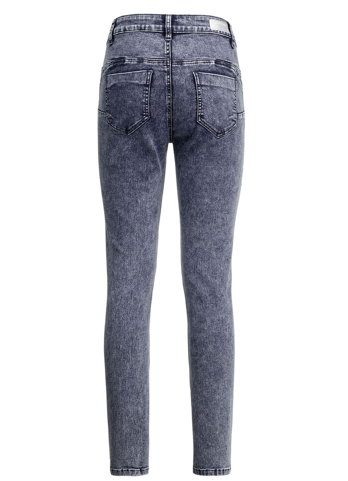 Enkellange, figuurcorrigerende jeans JEANS BLAUW