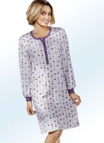 Twee-pack nachthemden, lange mouwen met knoopsluiting en manchetten FUCHSIA/SERING