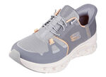 SKECHERS sneaker met gegoten instaphielplaat GRIJS-ORANJE