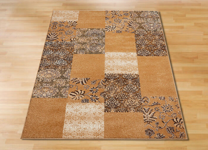 Geweven bruggen en tapijten in patchwork-design BEIGE