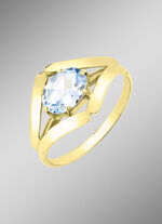 Damesring met blauwe topaas 