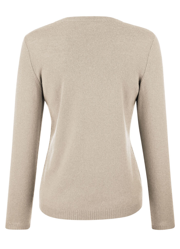 Trui met kasjmiergehalte BEIGE