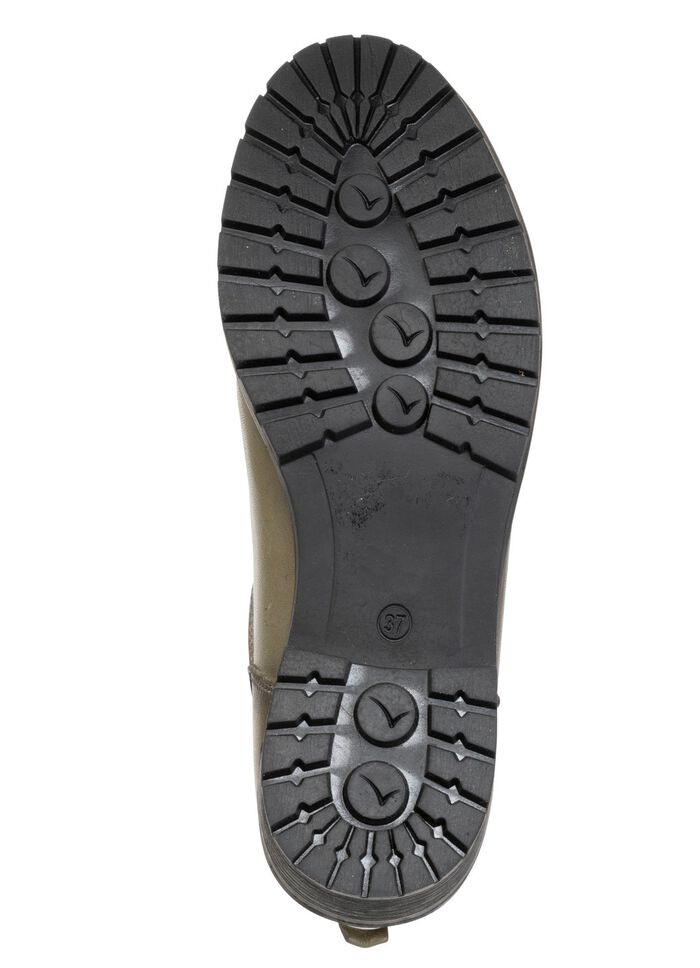 ELENA EDEN, klassieke dames enkellaarsjes, winterschoenen, met uitneembaar voetbed KAKI