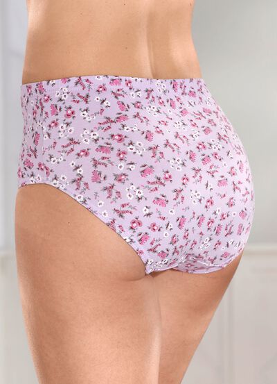 Verpakking van vier slips met bloemenmotief 