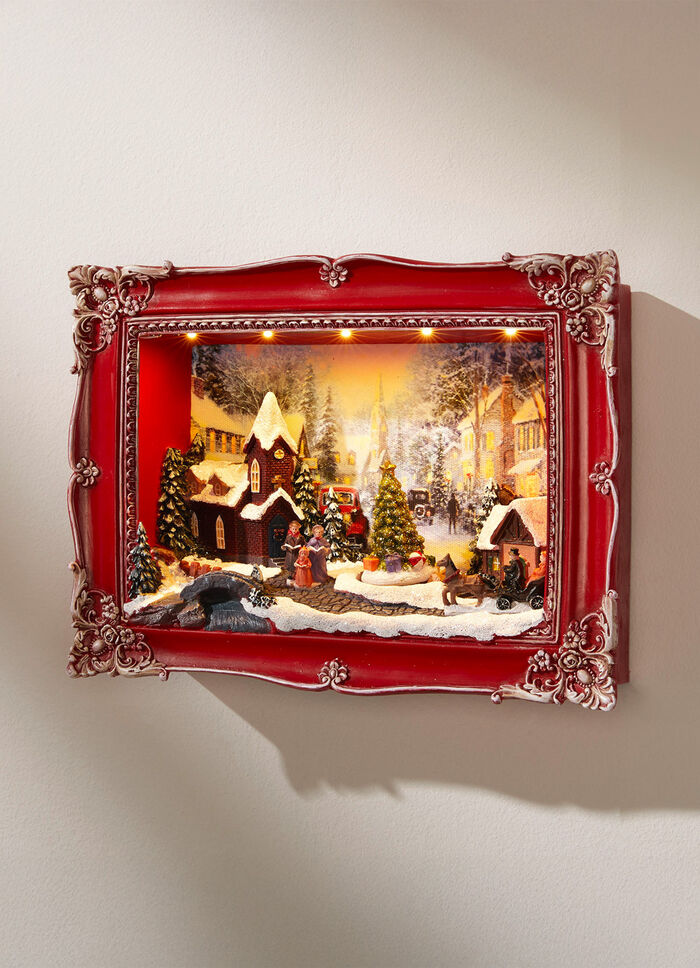 Decoratie met ledverlichting en kerstmelodieën 