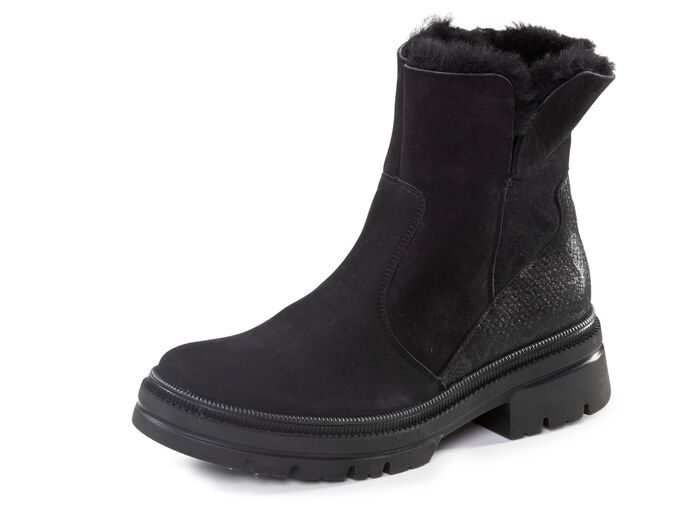 Waldl&auml;ufer enkellaarzen van rundnubuckleer 