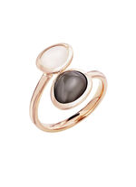 Elegantie in ros&eacute;goud &ndash; damesring met echte maansteen 