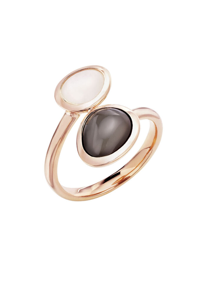 Elegantie in ros&eacute;goud &ndash; damesring met echte maansteen 
