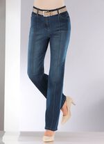 Jeans met gestikte biezen 