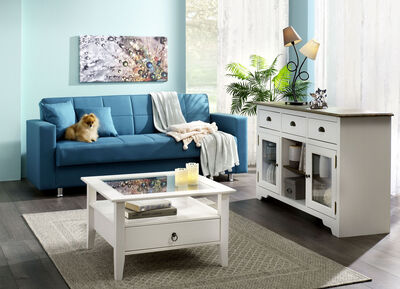 Klick-Klack-bank met decoratief kussen 