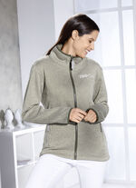 Jasje met jacquardmotief BEIGE-OLIJFGROEN