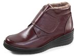 ELENA EDEN, gevoerde dameslaarzen, winterschoenen, breedte H, met lamsvacht BORDEAUX