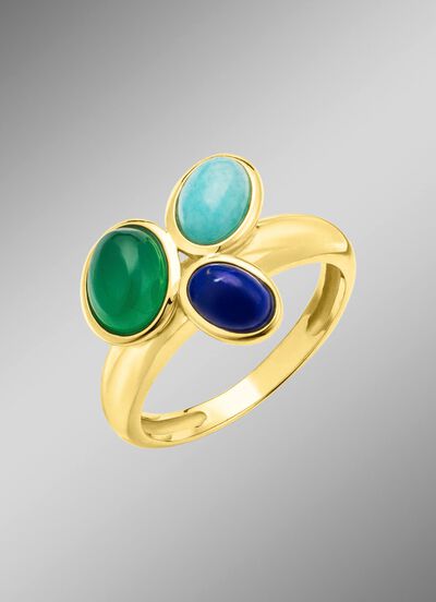 Fascinerende damesring met echte edelstenen 