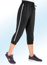 Capribroek &ldquo;Delena&rdquo; in 3 kleuren ZWART-WIT