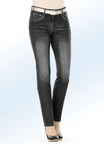 Jeans met mooie klinknagels ZWART