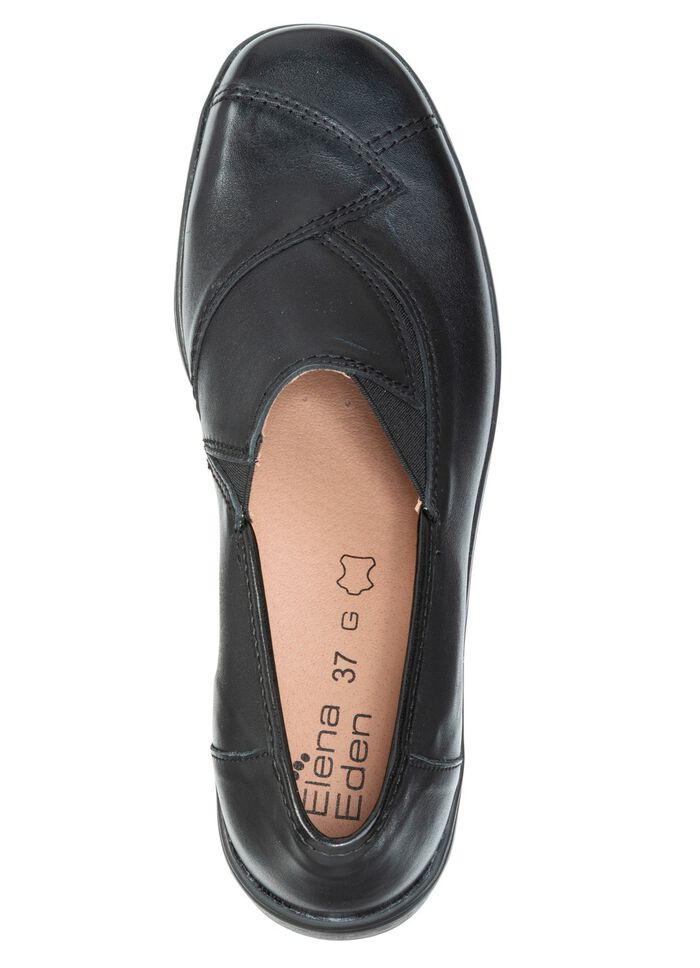 ELENA EDEN, klassieke dames trotteur, breedte G, met uitneembaar voetbed ZWART