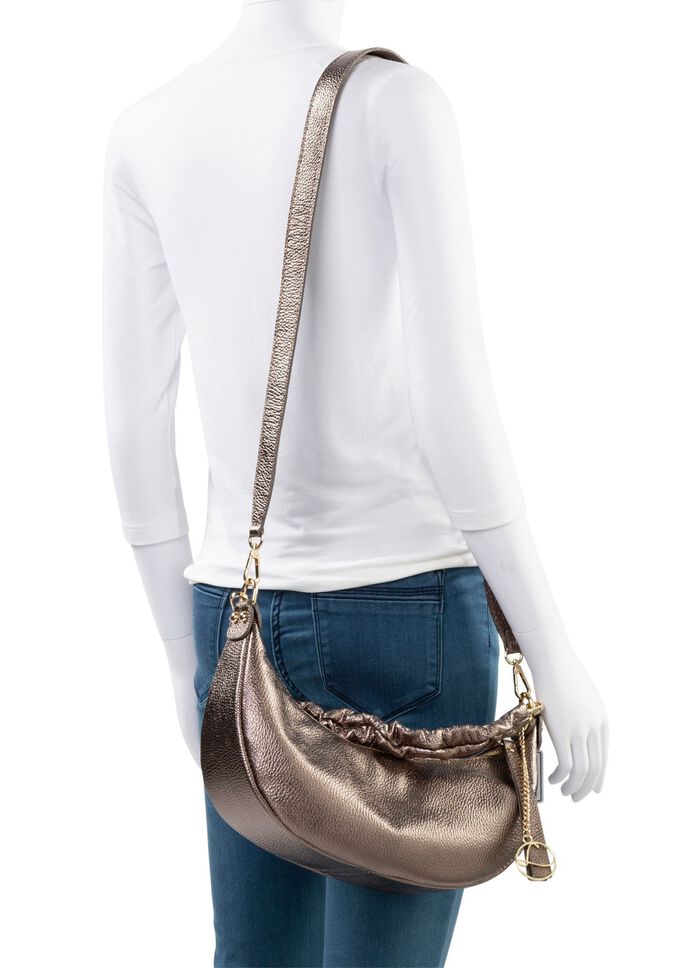 Laurina tas van generfd nappaleder BRONS