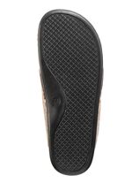 Laurina pantoffel gemaakt van vilt en bedrukt nepbont BEIGE