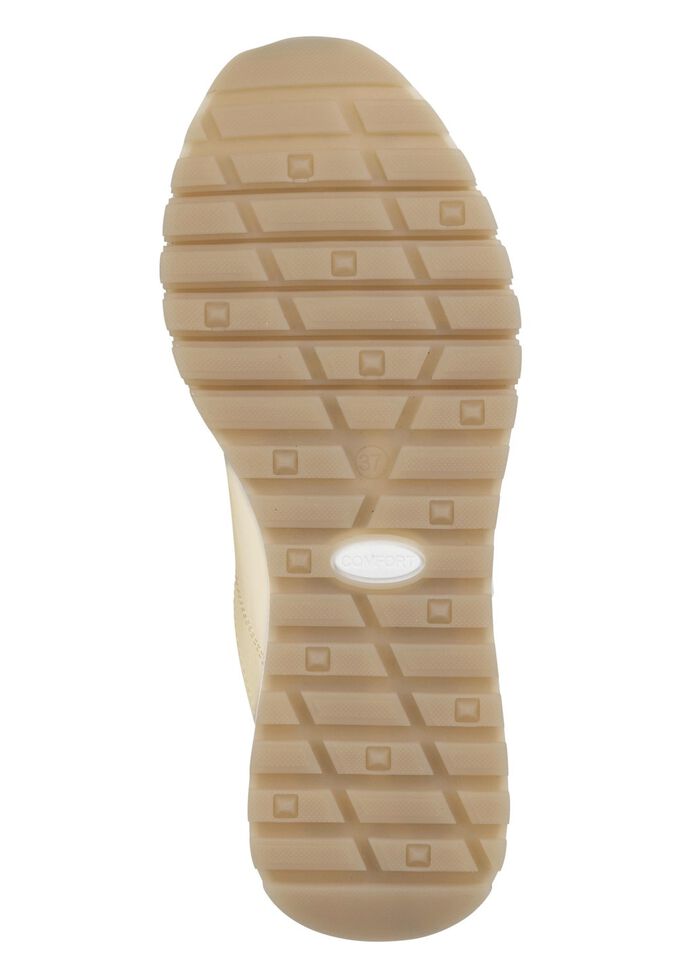 ELENA EDEN sneakers van glanzend nappaleer CHAMPAGNE