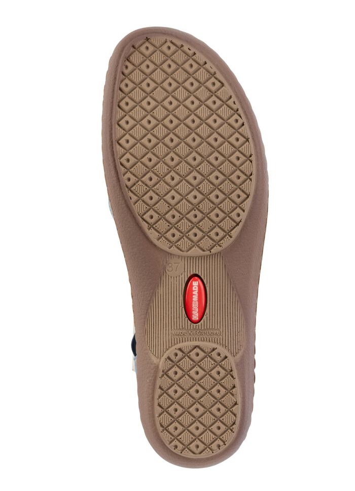 ELENA EDEN sandalen met bandjes van nappaleer en su&egrave;de met effectief reli&euml;f JEANS