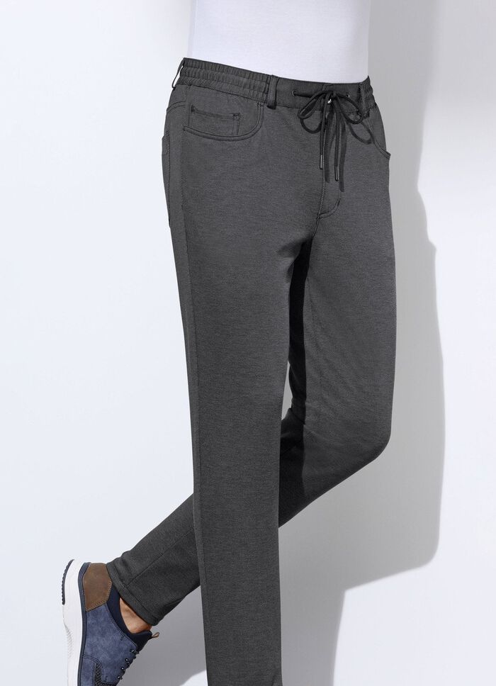 Superstretch broek ANTRACIET GEM&Ecirc;LEERD