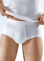 Vijf stuks slipjes van fijne rib, wit 