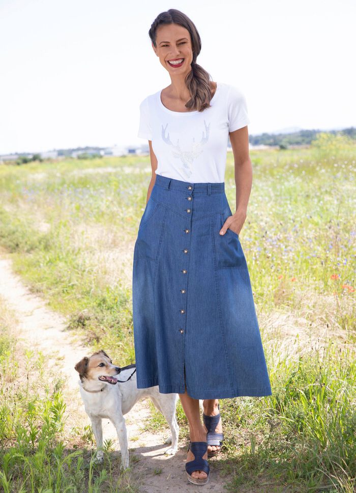 Shirt met strass-applicatie 