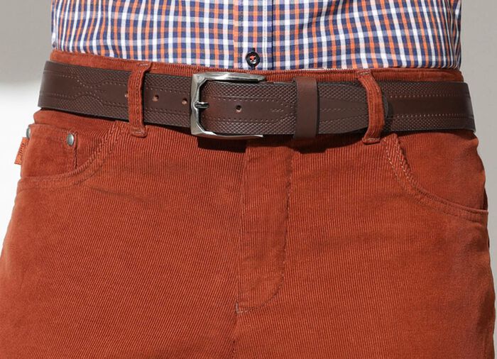 Gino Galante, herenriem, 4 cm breed BRUIN