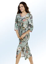 Nachtjapon, kuitlengte met 3/4-mouwen JADE KLEURRIJK