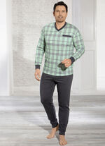 Pyjama met V-hals en borstzakje 