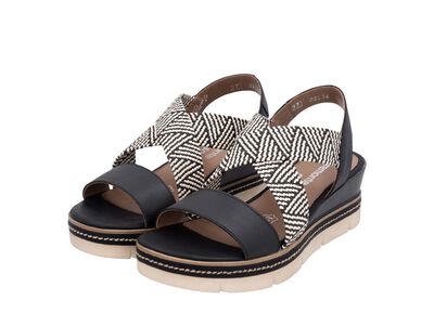 Remonte sandalen met gevlochten details 