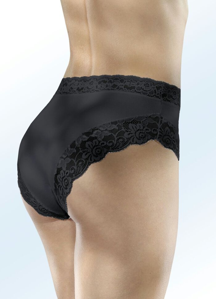 Set van drie slips met elastisch kant 