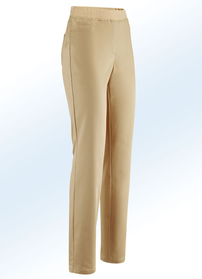 Elegante broek in pull-on-stijl KAMEEL
