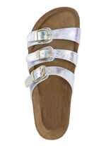 Muiltjes van ELENA EDEN met kleurrijke metallic glans BLAUW METALLIC