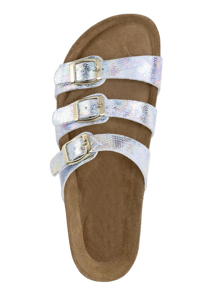 Muiltjes van ELENA EDEN met kleurrijke metallic glans BLAUW METALLIC