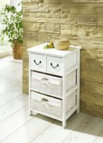 Rek met vintage oppervlak WIT