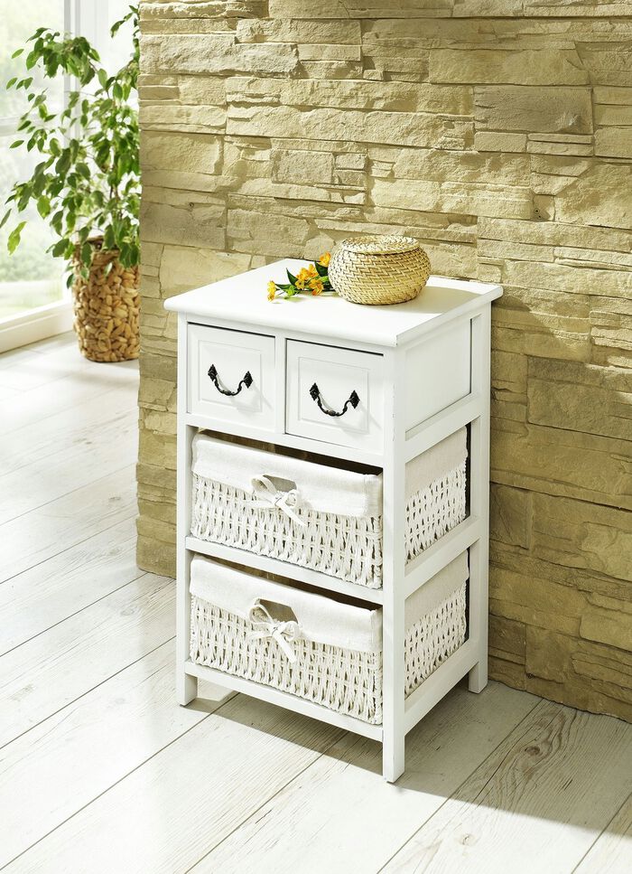 Rek met vintage oppervlak WIT