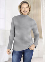 Trui in een gemengde structuur GRIJS GEMÊLEERD