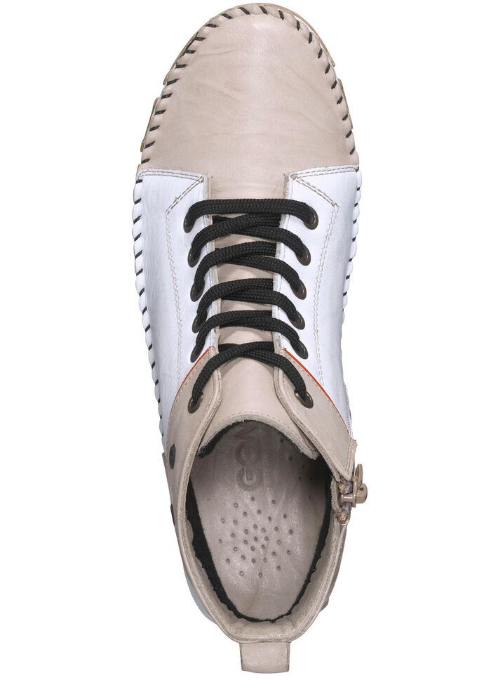 Gemini mocassin veterlaarsje met gekreukelde structuur 