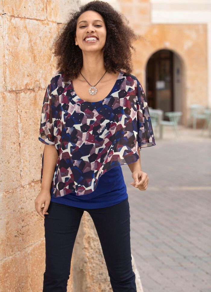 Poncho tuniek met leuke print 