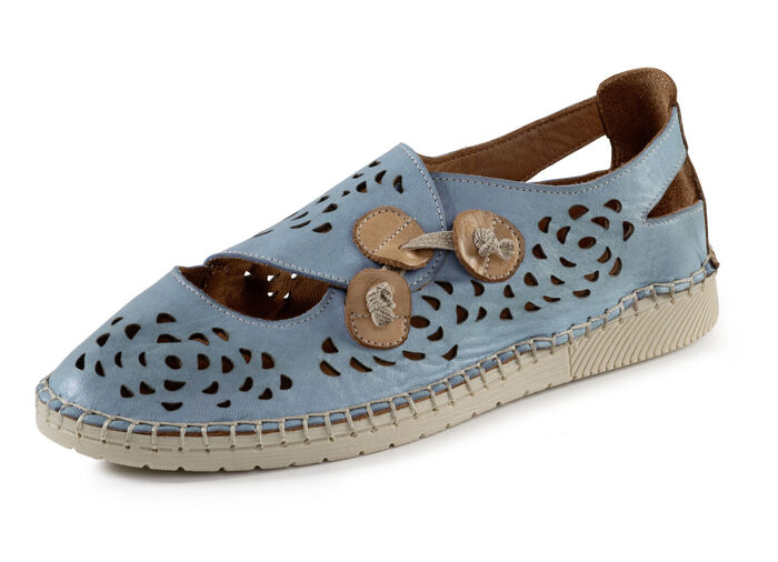 Gemini pantoffels met luchtige openingen JEANS - CAMEL