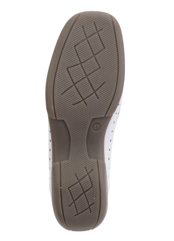 ELENA EDEN, zomerpantoffels voor dames, breedte H, met uitneembaar voetbed WIT