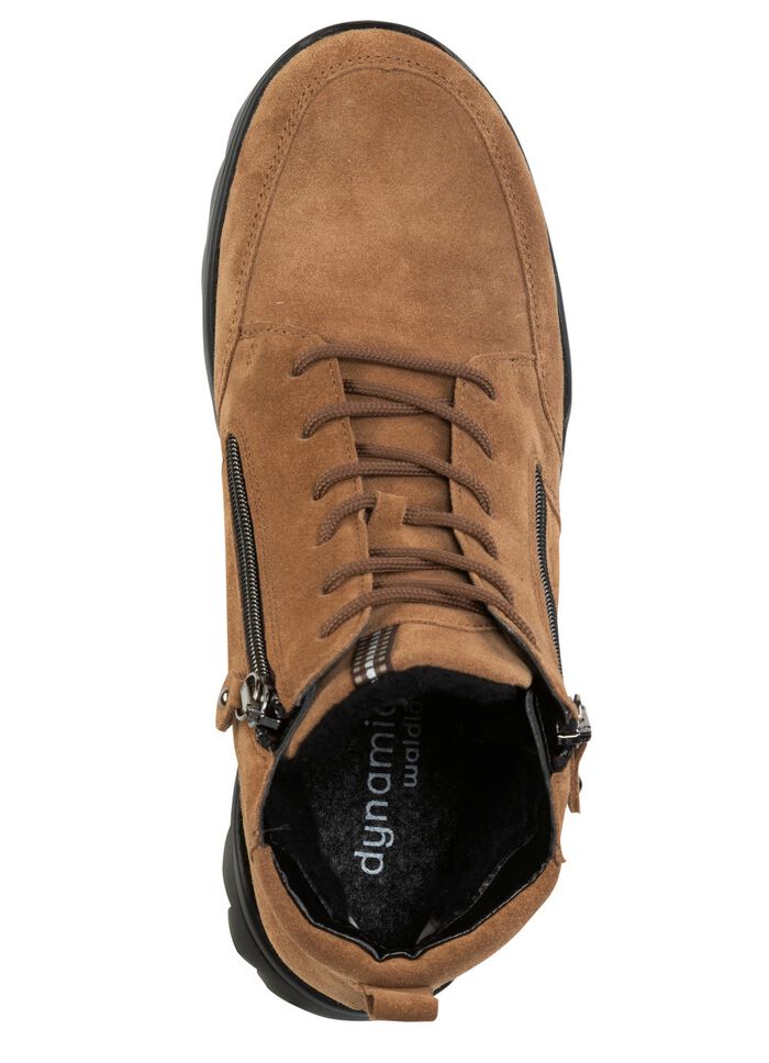 Waldl&auml;ufer, gevoerde dames enkellaarsjes, winterschoenen, breedte H, met uitneembaar voetbed COGNAC