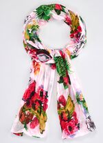 Sjaal met een verfijnd fruitdessin 