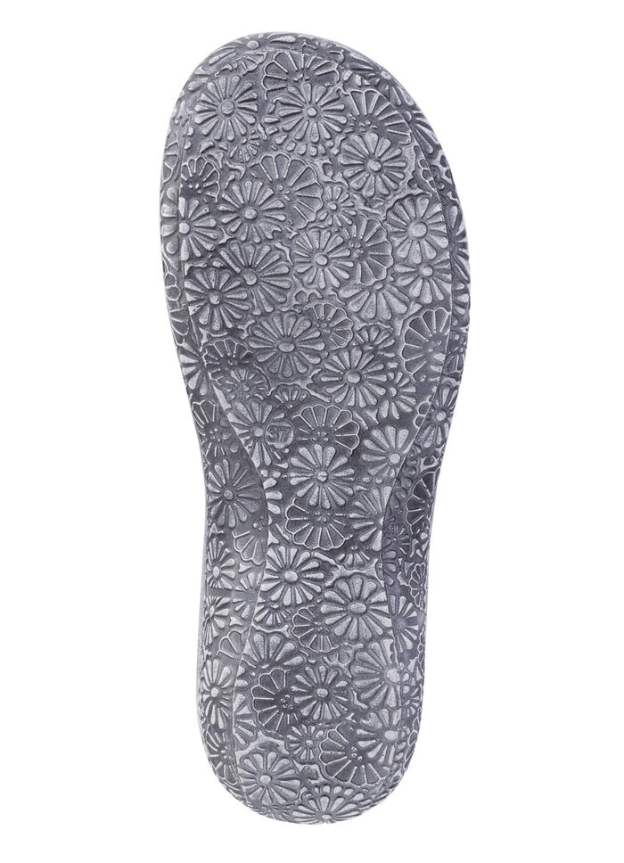 ELENA EDEN, zomerse damespantoffels, breedte G, met klittenbandsluiting JEANS