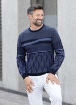 Trui met ronde hals MARINEBLAUW