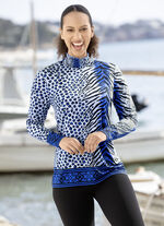 Shirt met briljant all-over design in 2 kleuren 