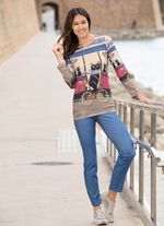 Shirt met "kattenmotief" VEELKLEURIG